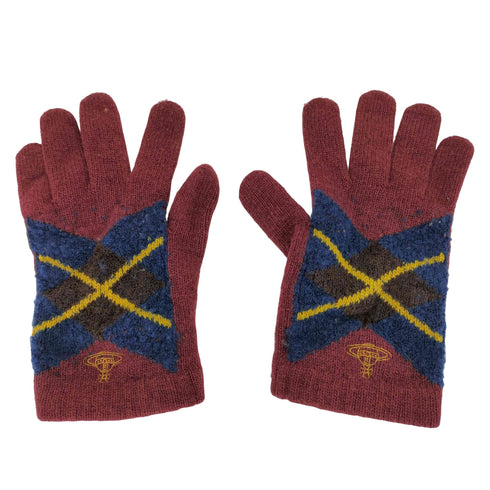 ヴィヴィアンウエストウッド Vivienne Westwood アーガイル柄 オーブ刺繍 手袋 レディース