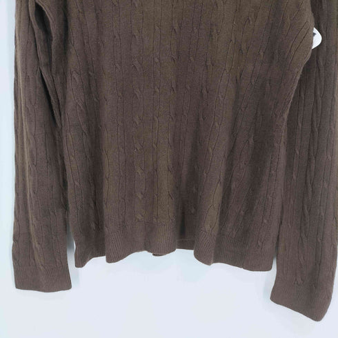ヴァンヒューゼン VAN HEUSEN ケーブルクルーネックニット レディース import:L