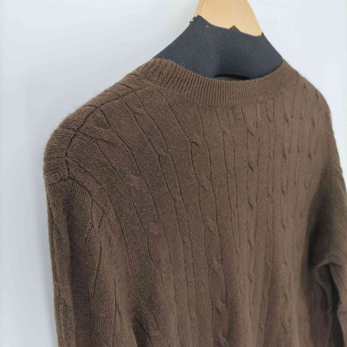 ヴァンヒューゼン VAN HEUSEN ケーブルクルーネックニット レディース import:L