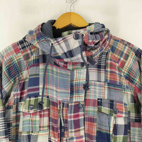 デニムアンドサプライラルフローレン DENIM&SUPPLY RALPH LAUREN パッチワークマウンテンパーカー パッチワーク フードジャケット レディース import:M