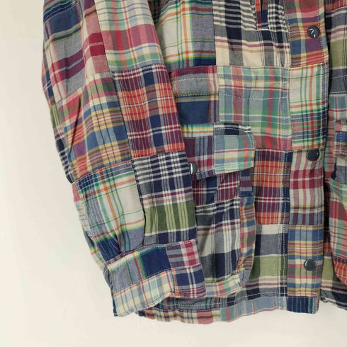 デニムアンドサプライラルフローレン DENIM&SUPPLY RALPH LAUREN パッチワークマウンテンパーカー パッチワーク フードジャケット レディース import:M