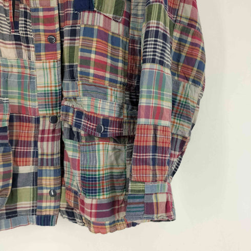 デニムアンドサプライラルフローレン DENIM&SUPPLY RALPH LAUREN パッチワークマウンテンパーカー パッチワーク フードジャケット レディース import:M