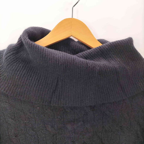 ポロラルフローレン POLO RALPH LAUREN 現行タグ ポニー無 カシミヤ混 メリノウール ケーブル編み ハイネック ニット セーター レディース import:M