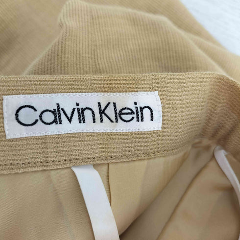 カルバンクライン CALVIN KLEIN リネンウール混 膝丈 タックタイトスカート レディース W60 H88