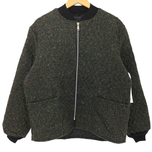 Klondike Sterling カナダ製 ウール カラーネップ ツイード インナー キルティング ブルゾン ボンバージャケット メンズ import:M