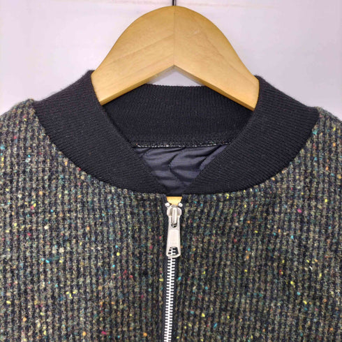 Klondike Sterling カナダ製 ウール カラーネップ ツイード インナー キルティング ブルゾン ボンバージャケット メンズ import:M