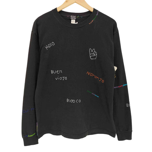 oaxaca デザイン刺繍 長袖 Tシャツ メンズ JPN:M