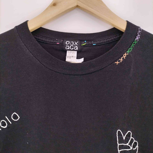 oaxaca デザイン刺繍 長袖 Tシャツ メンズ JPN:M