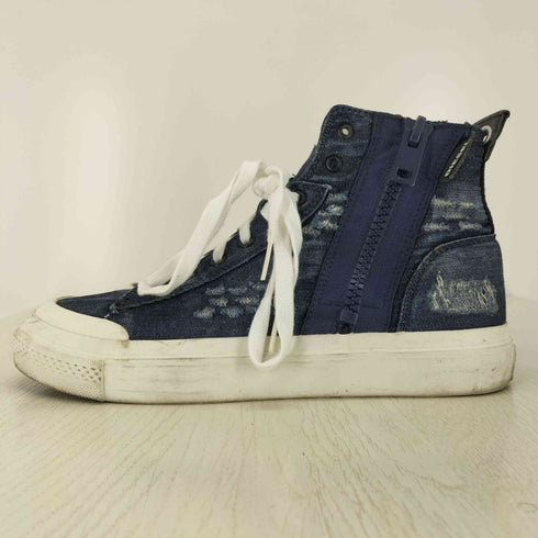 ディーゼル DIESEL S-ASTICO MID ZIP デニム ハイカットスニーカー メンズ JPN:26.5