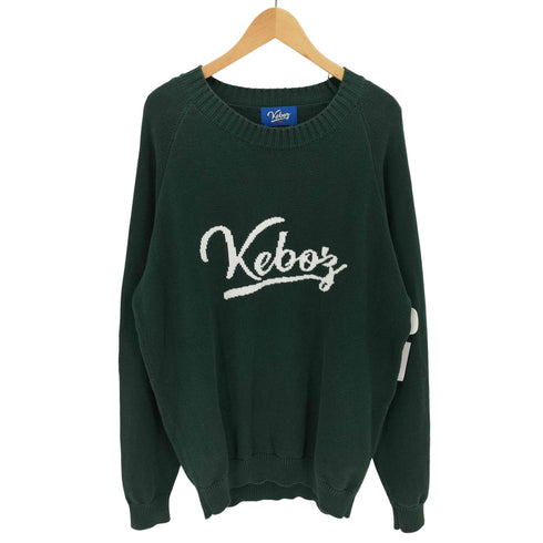 ケボズ KEboz ICON LOGO FELT SWEAT CREWNECK アイコンロゴコットンニット メンズ