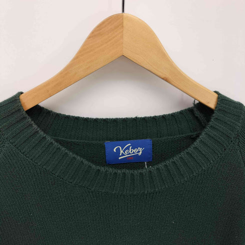 ケボズ KEboz ICON LOGO FELT SWEAT CREWNECK アイコンロゴコットンニット メンズ