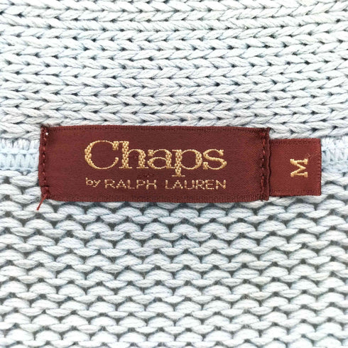 チャップスラルフローレン CHAPS RALPH LAUREN 70S 大文字タグ ワッペン レタード コットン カーディガン メンズ import:M