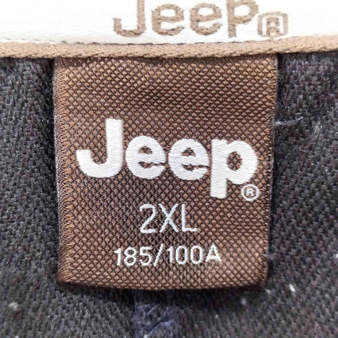 ジープ JEEP スウェット切替 ロゴプリント ハーフジッププルオーバーパーカー メンズ 2xl