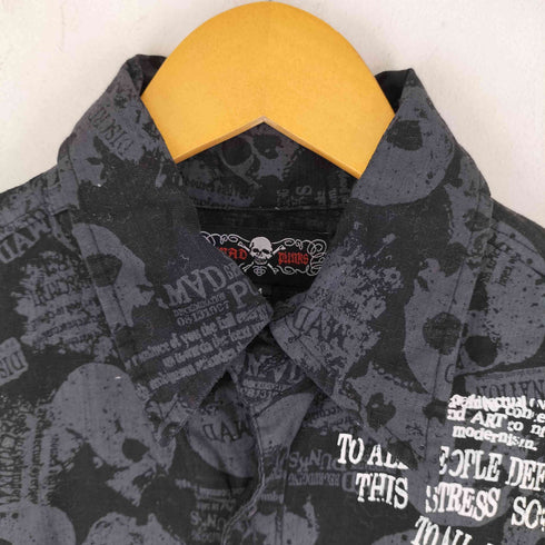 MAD PUNKS 総スカル ギミック シャツ メンズ JPN:M