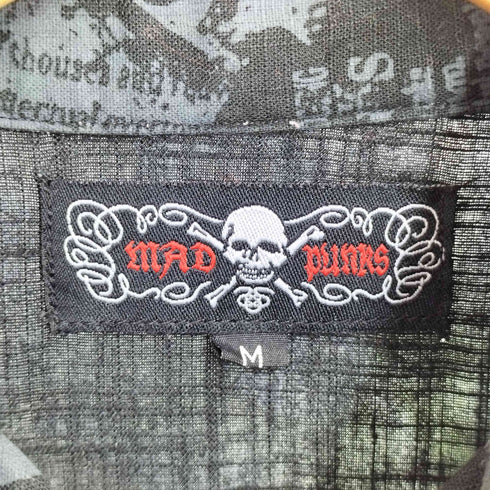 MAD PUNKS 総スカル ギミック シャツ メンズ JPN:M