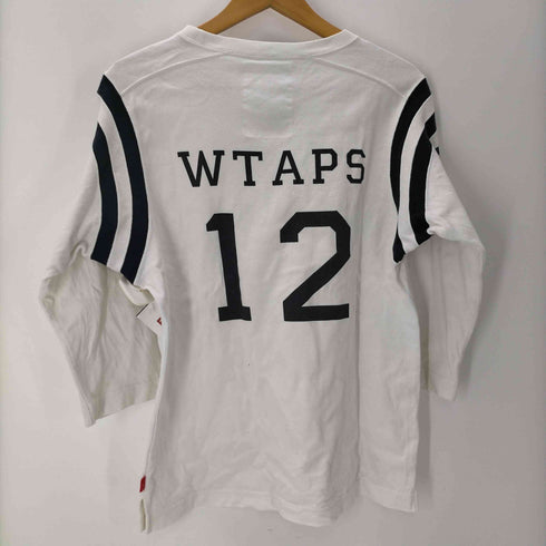ダブルタップス WTAPS QB ロゴ ナンバリング フットボール 七分袖 カットソー Tシャツ メンズ JPN:2