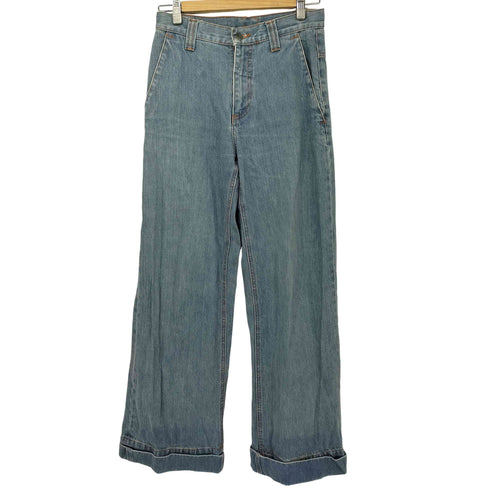 チープマンデー CHEAP MONDAY 裾 折り返し ワイド デニム パンツ レディース 26×32