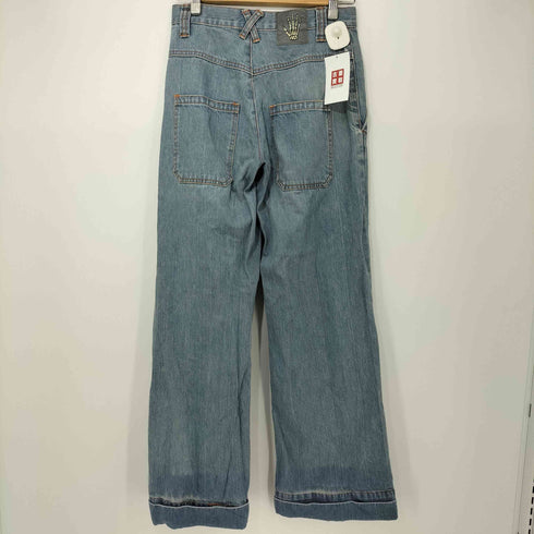 チープマンデー CHEAP MONDAY 裾 折り返し ワイド デニム パンツ レディース 26×32