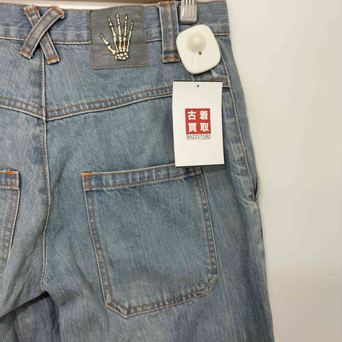チープマンデー CHEAP MONDAY 裾 折り返し ワイド デニム パンツ レディース 26×32