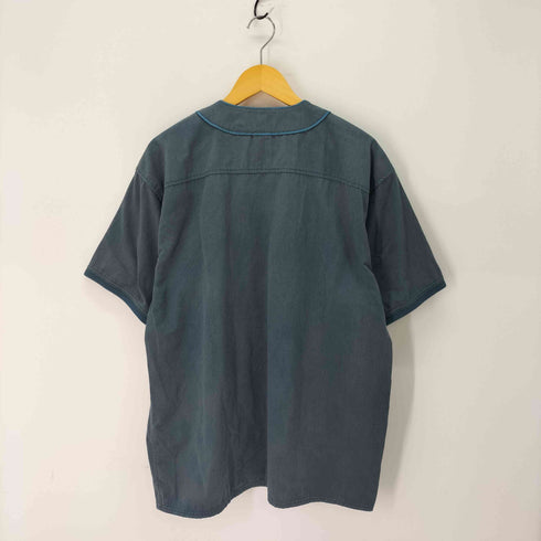 アンディフィーテッド UNDEFEATED 21SS WASHED TWILL BASEBALL JERSEY ロゴプリント ツイル 半袖ベースボールシャツ メンズ import:L