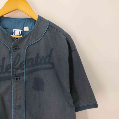アンディフィーテッド UNDEFEATED 21SS WASHED TWILL BASEBALL JERSEY ロゴプリント ツイル 半袖ベースボールシャツ メンズ import:L