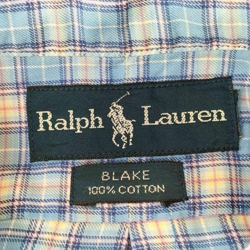 ラルフローレン RALPH LAUREN BLAKE ポニー刺繍 チェック柄シャツ メンズ
