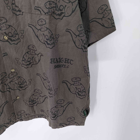 HAIGHT 総柄 スカル 半袖 シャツ メンズ import:XL