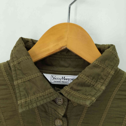ヤッコマリカルド YACCO MARICARD デザイン刺繍 シャツジャケット レディース バスト86-94 身長154-162