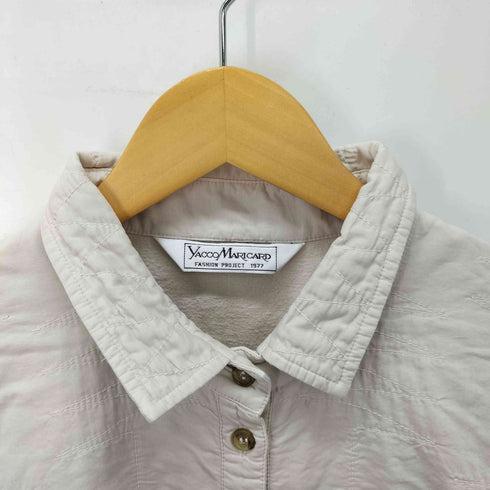 ヤッコマリカルド YACCO MARICARD デザイン刺繍 ロングシャツジャケット レディース バスト86-94 身長154-162