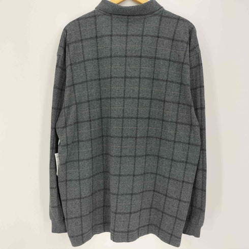 BASIC EQUIPMENT 00s チェック ロングスリーブ ポロシャツ メンズ import:XL