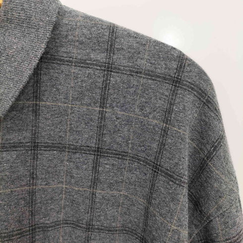 BASIC EQUIPMENT 00s チェック ロングスリーブ ポロシャツ メンズ import:XL