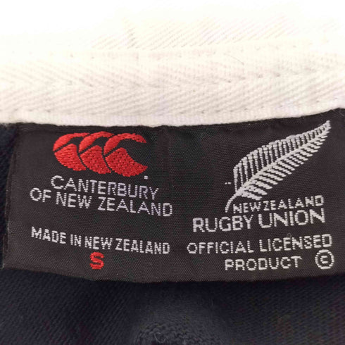 カンタベリーオブニュージーランド CANTERBURY OF NEW ZEALAND ALL BLACKS 刺繍ラガーシャツ メンズ S