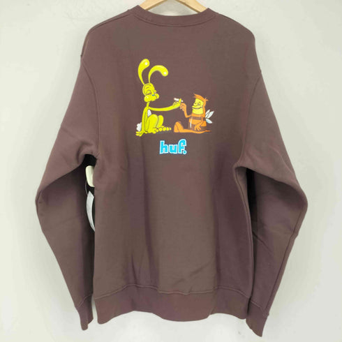 ハフ HUF best friends crew フロント ロゴ刺繍 背面アートプリント プルオーバー スウェット メンズ import:L
