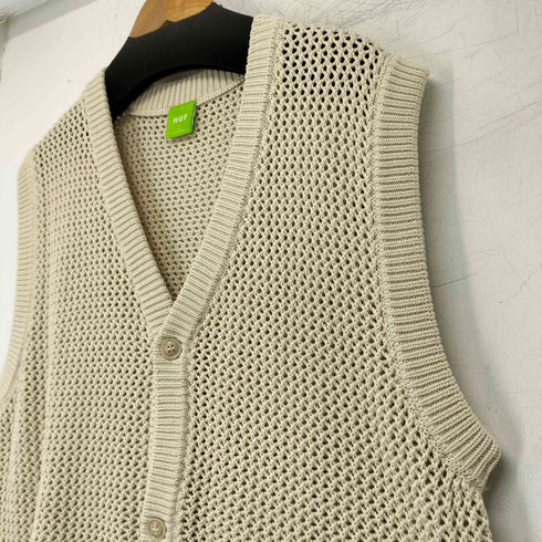 ハフ HUF fishnet mesh vest ゆる網 ニットベスト メンズ import:L