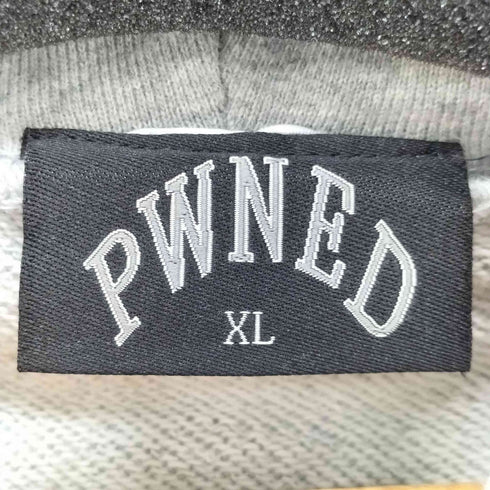 パウンド PWNED フロント 刺繍ロゴ ダブルジップアップ パーカー メンズ import:XL