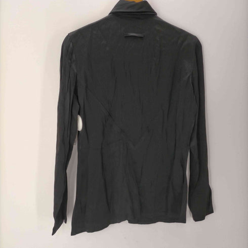 ジャンポールゴルチエクラシック Jean Paul GAULTIER CLASSIQUE 80-90S Made In Italy Bow Tie Dress Shirt イタリア製 アセテート レーヨン ボウタイ付き シャイニー ドレス シャツ メンズ 42/38
