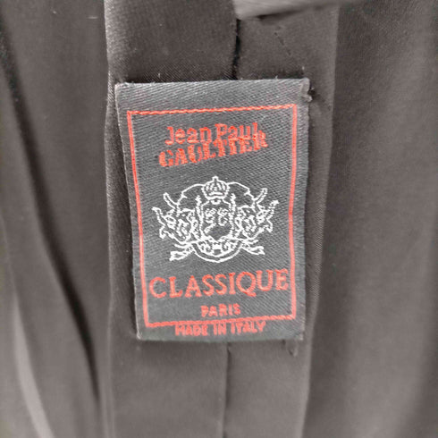 ジャンポールゴルチエクラシック Jean Paul GAULTIER CLASSIQUE 80-90S Made In Italy Bow Tie Dress Shirt イタリア製 アセテート レーヨン ボウタイ付き シャイニー ドレス シャツ メンズ 42/38