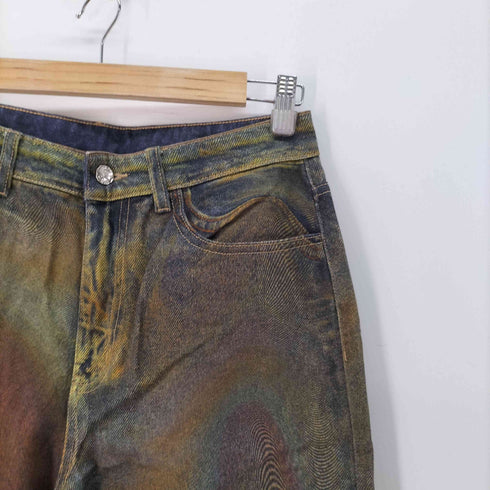 GOKURAKU 2025 Gradient Digital Print Denim Jeans メンズ JPN:M