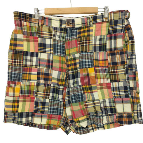 ブルックスブラザーズ 346 BROOKS BROTHERS インド製 コットン チェック パッチワーク ハーフパンツ メンズ 42