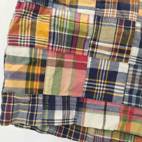ブルックスブラザーズ 346 BROOKS BROTHERS インド製 コットン チェック パッチワーク ハーフパンツ メンズ 42