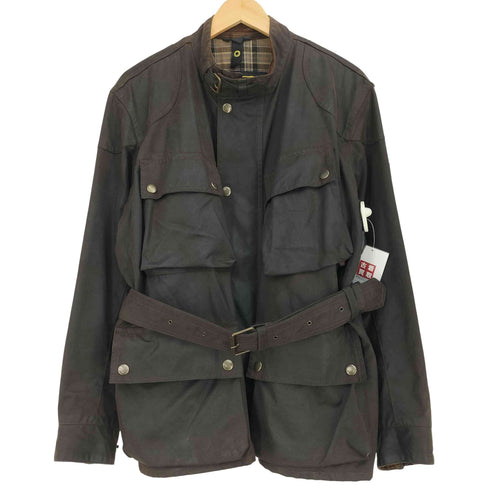 ベルスタッフ Belstaff イタリア製 裏地チェック オイルド トライアルマスタージャケット メンズ import:M