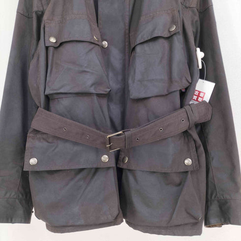 ベルスタッフ Belstaff イタリア製 裏地チェック オイルド トライアルマスタージャケット メンズ import:M