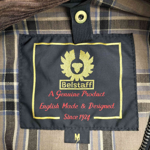 ベルスタッフ Belstaff イタリア製 裏地チェック オイルド トライアルマスタージャケット メンズ import:M