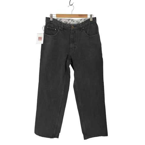 ベンデイビス BEN DAVIS ブラック ワイド デニム メンズ JPN:L