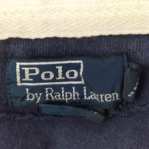 ポロバイラルフローレン Polo by RALPH LAUREN 90S CUSTOM FIT 刺繍デザインL/S ラガーシャツ メンズ import:XL