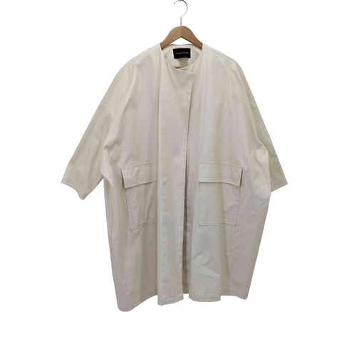 ミズイロインド mizuiro ind ノーカラー ワイド コート no collar wide coat with pockets レディース