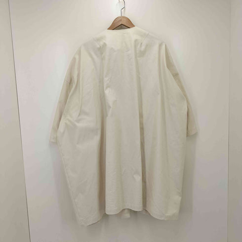 ミズイロインド mizuiro ind ノーカラー ワイド コート no collar wide coat with pockets レディース