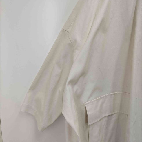 ミズイロインド mizuiro ind ノーカラー ワイド コート no collar wide coat with pockets レディース