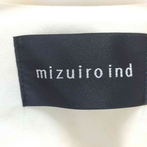 ミズイロインド mizuiro ind ノーカラー ワイド コート no collar wide coat with pockets レディース
