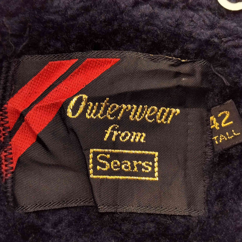シアーズ Sears 70s 黒タグ 裏地ボア フーディ アランチジャケット メンズ 42